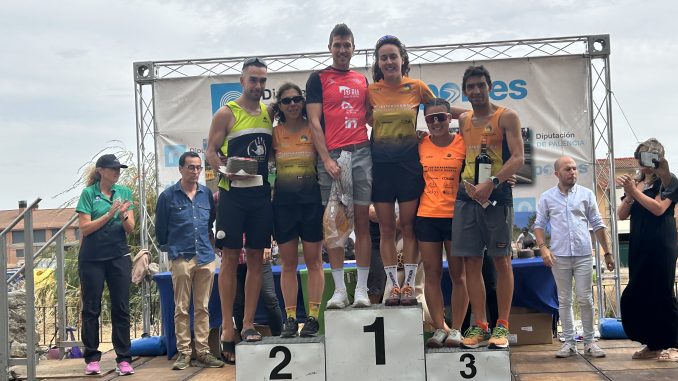 El podium del Triatlón de Villamuriel lo ocuparon los ganadores del ranking de triatlón, aunque en distinto orden